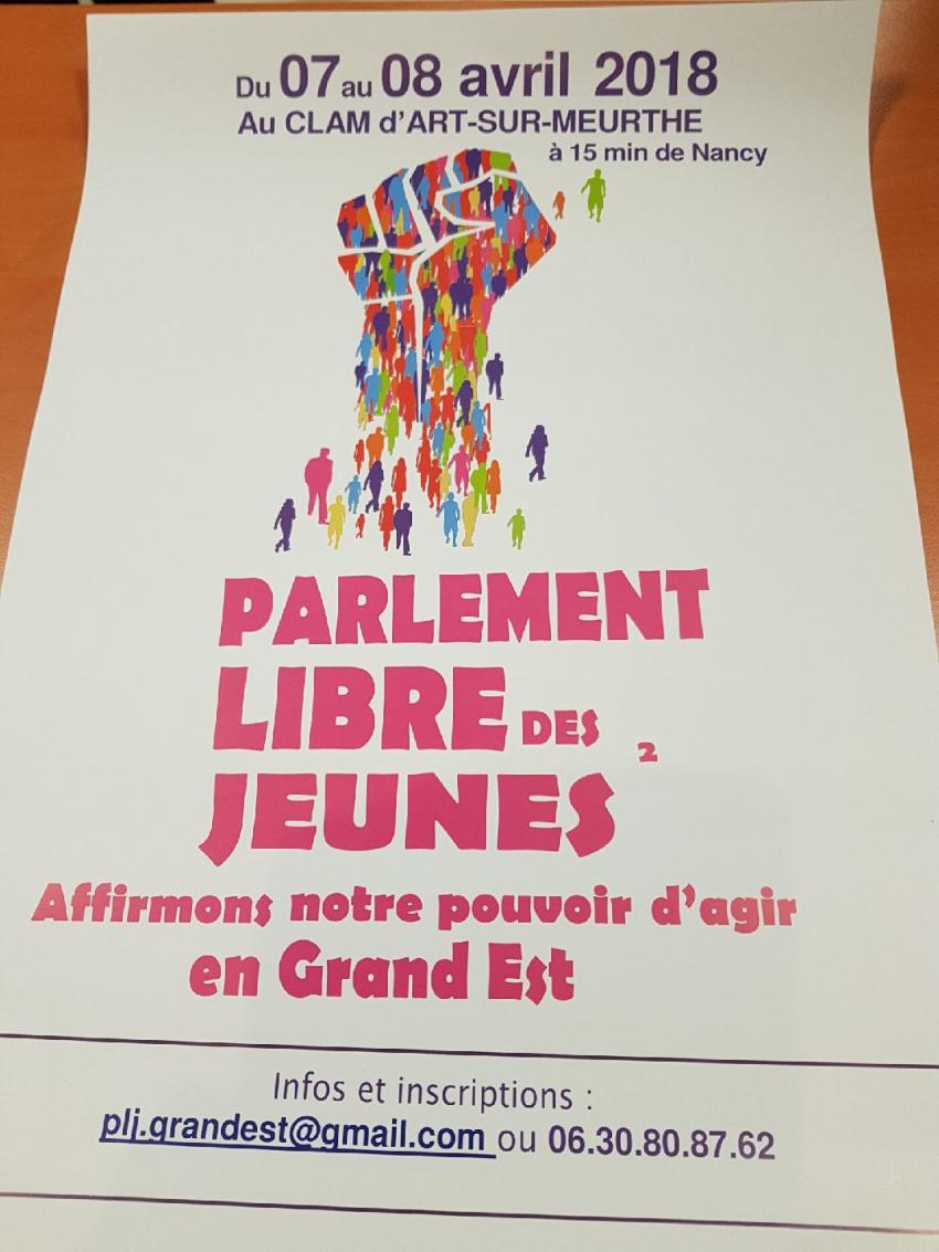 Le Parlement Libre des Jeunes (Grand Est). 